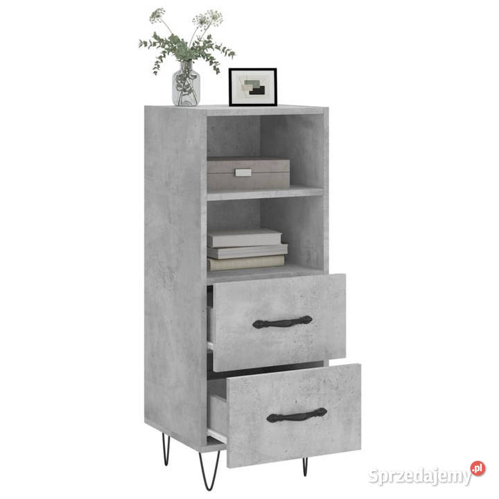 Szafka szarość betonu 345x34x90 materiał Warszawa