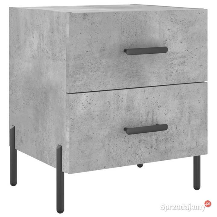 Szafki nocne 2 szarość betonu 40x35x475 WM827333