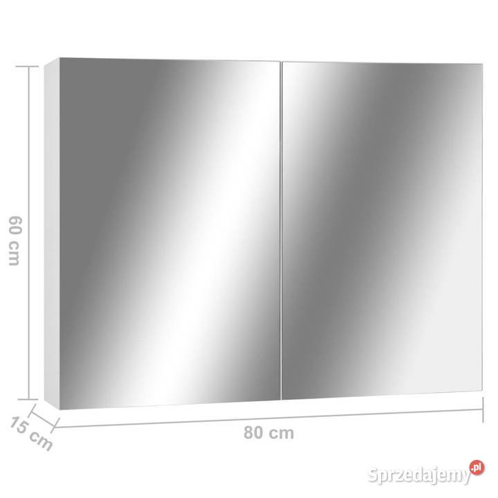 Szafka łazienkowa z lustrem biała 80x15x60 MDF mazowieckie Warszawa