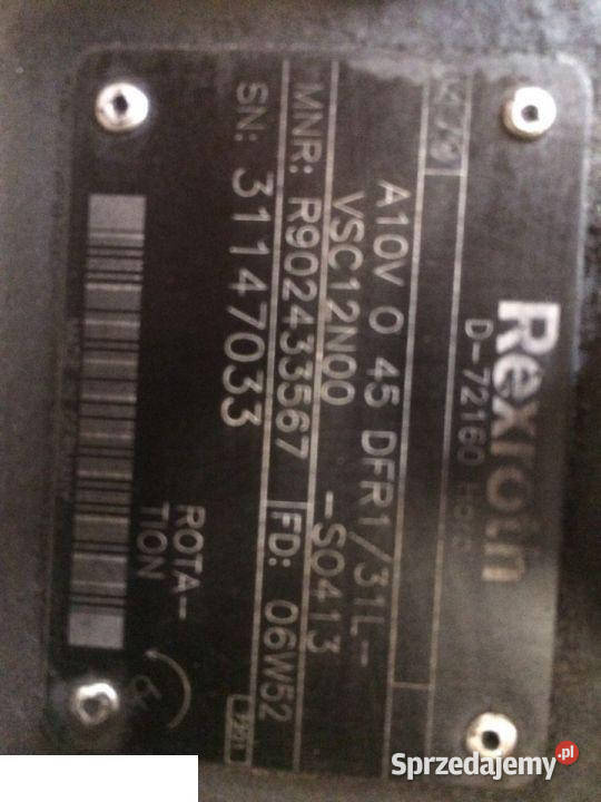 Pompa Rexroth A10V O 45 DFR1 Jastrzębniki