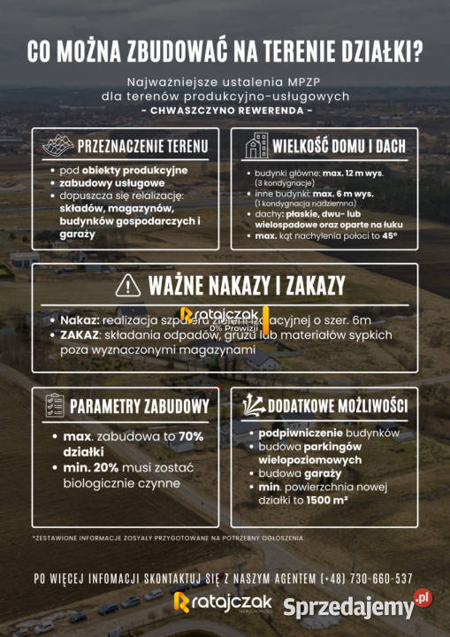 Działka Chwaszczyno 3004m2 472zł/m2 Sprzedaż