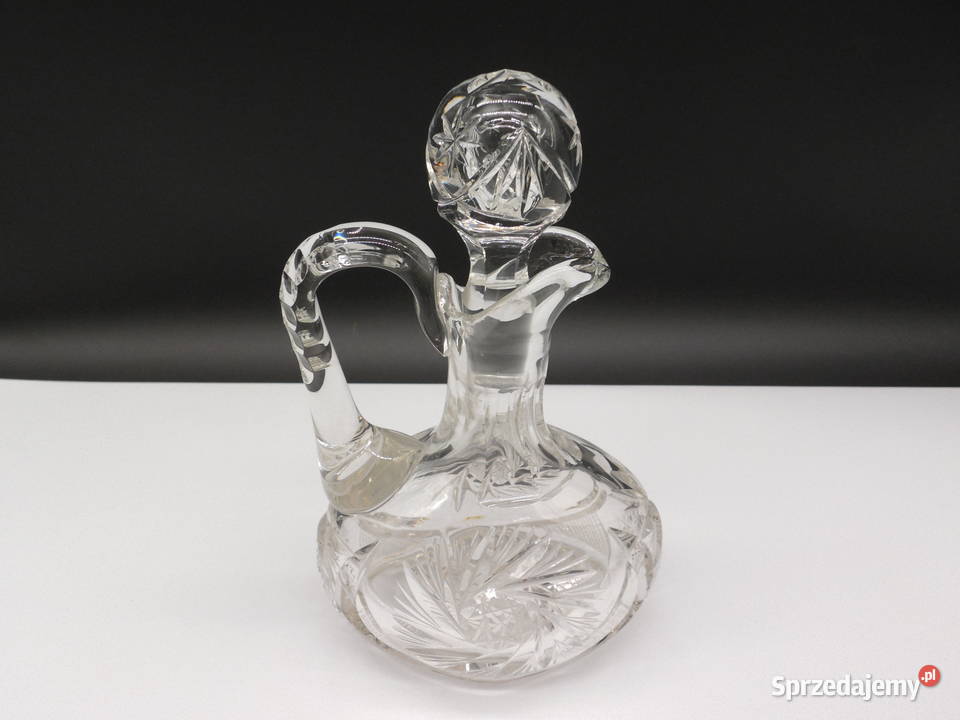 Stara Kryształowa Karafka do Likieru Nalewek Porcelana i szkło Raszków