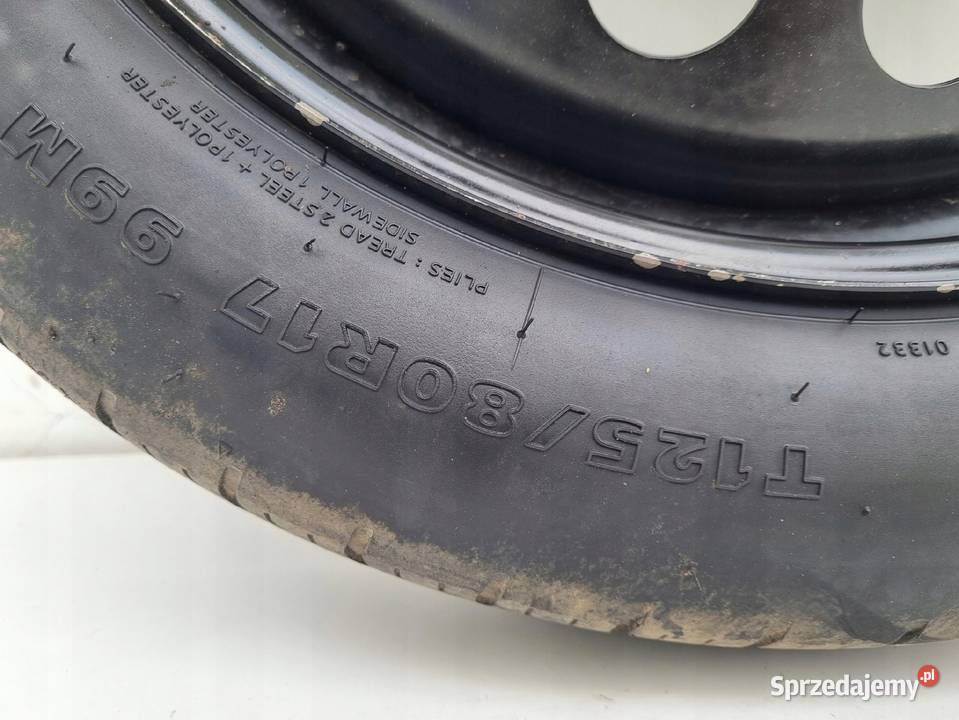 KOŁO ZAPASOWE DOJAZDOWE Volvo S80 V70 S60 I Rudka