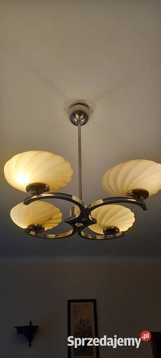 Czteroramienny żyrandol w stylu Art Deco Skierniewice