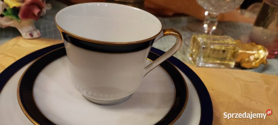 Duży zestaw śniadaniowy porcelana Bavaria kobalt Wrocław sprzedam