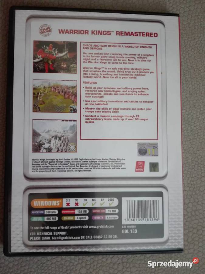 Warrior Kings gra PC CD ROM Sosnowiec sprzedam