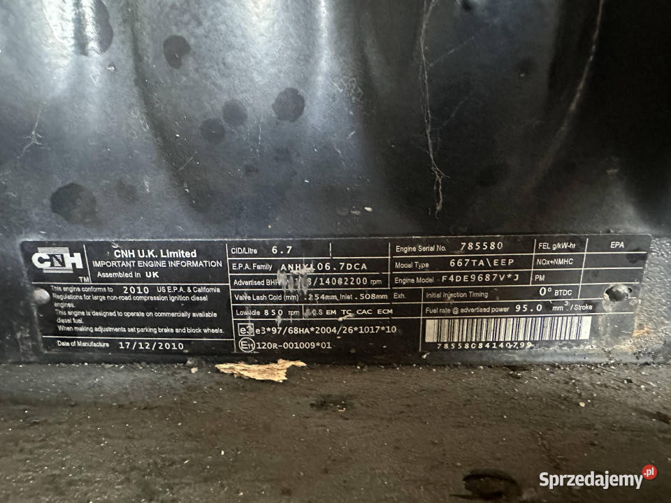 holland silnik Model F4DE9687 model type 667TA Pozostałe Jastrzębniki