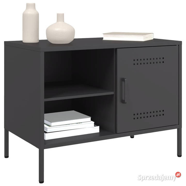 Szafka RTV czarna 68x39x505 stalowa WM842994 Warszawa