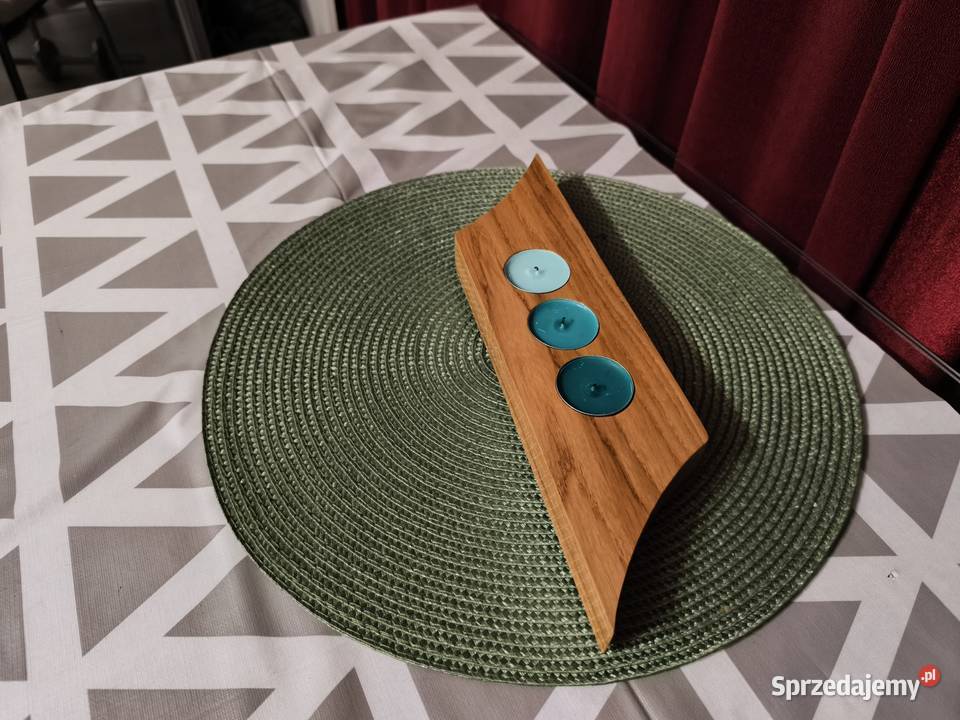 Świecznik podgrzewacz drewniany nowy wzór Lublin