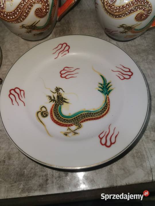 Piękny japoński zestaw do herbaty Talerze i talerzyki Nowy Tomyśl