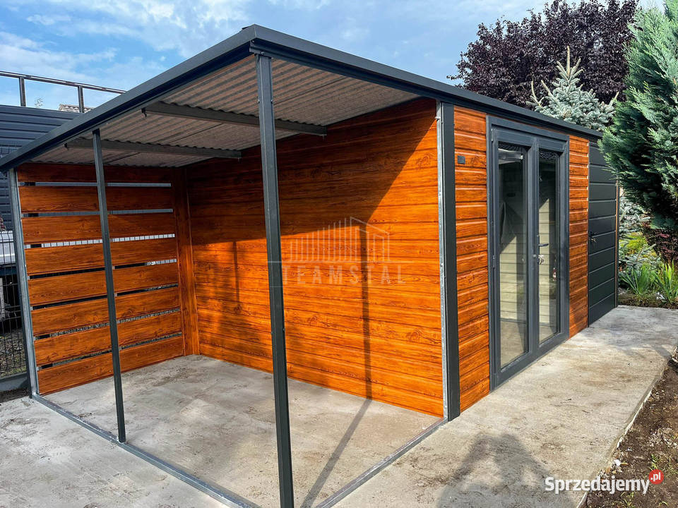 Schowek domek ogrodowy 4x3m wiata 15m drzwi śląskie Katowice