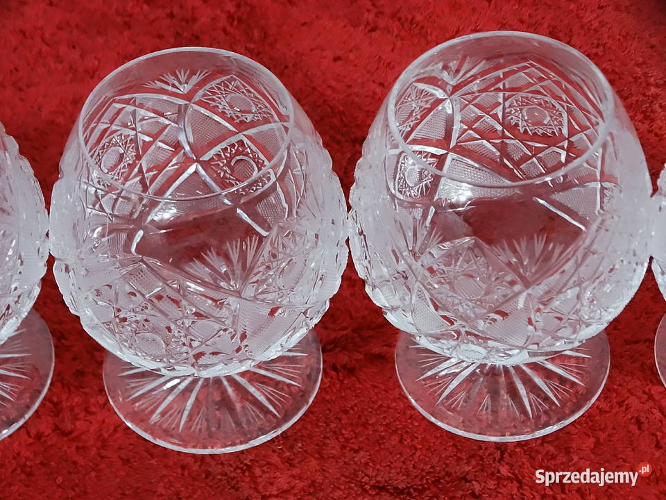 Kryształowe kieliszki do koniakubrandy Komplet