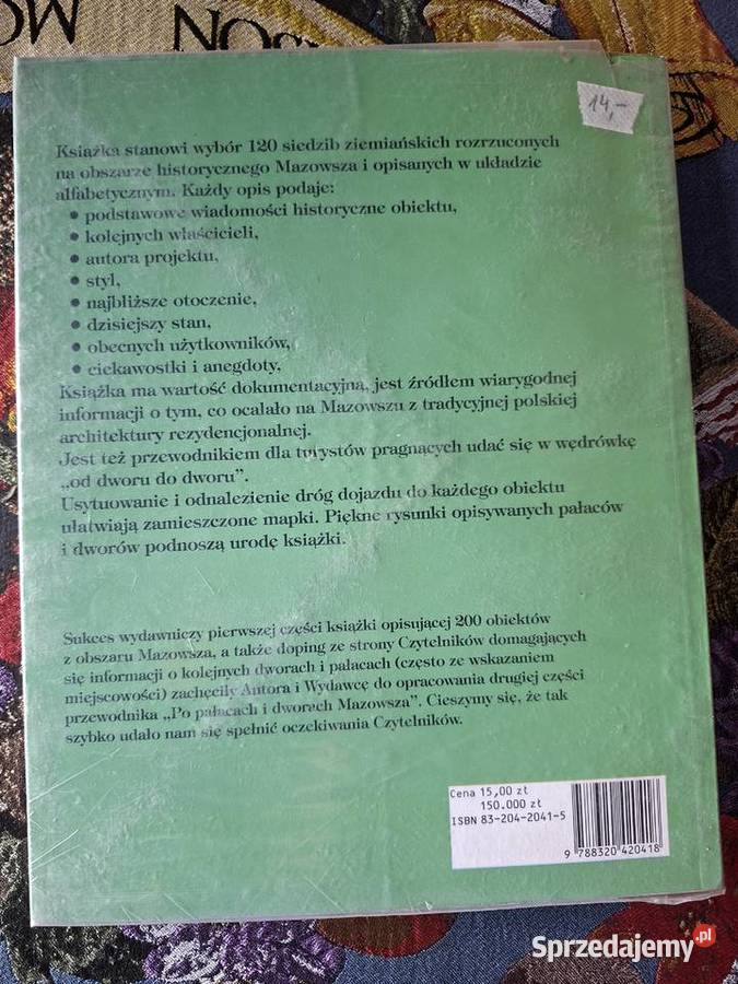 pałacach i dworach Mazowsza Tadeusz Jaroszewski Mapy i przewodniki Kraków sprzedam