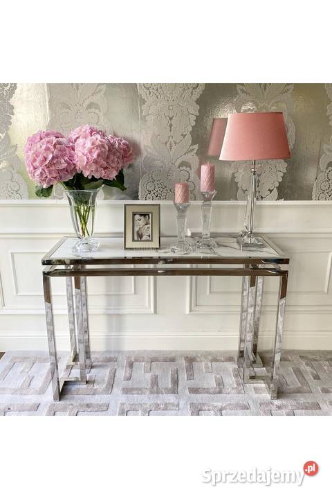 Konsola OSKAR SILVER Srebrna Glamour Biały 120cm Warszawa sprzedam
