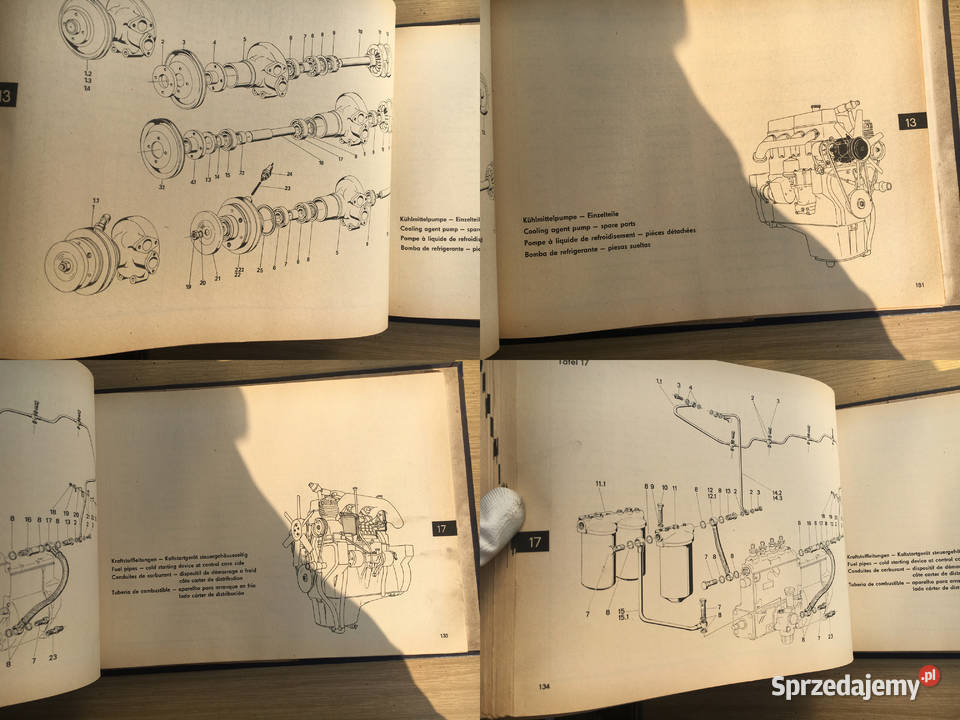 Dieselmotor 4 VD 145121 SRW Ersatzteilkatalog Łęczyca