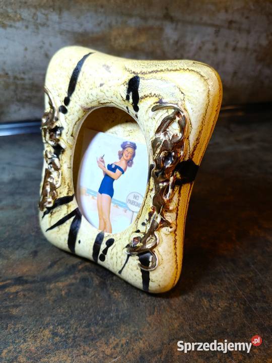 Ramka ceramiczna lata 60 vintage wielkopolskie