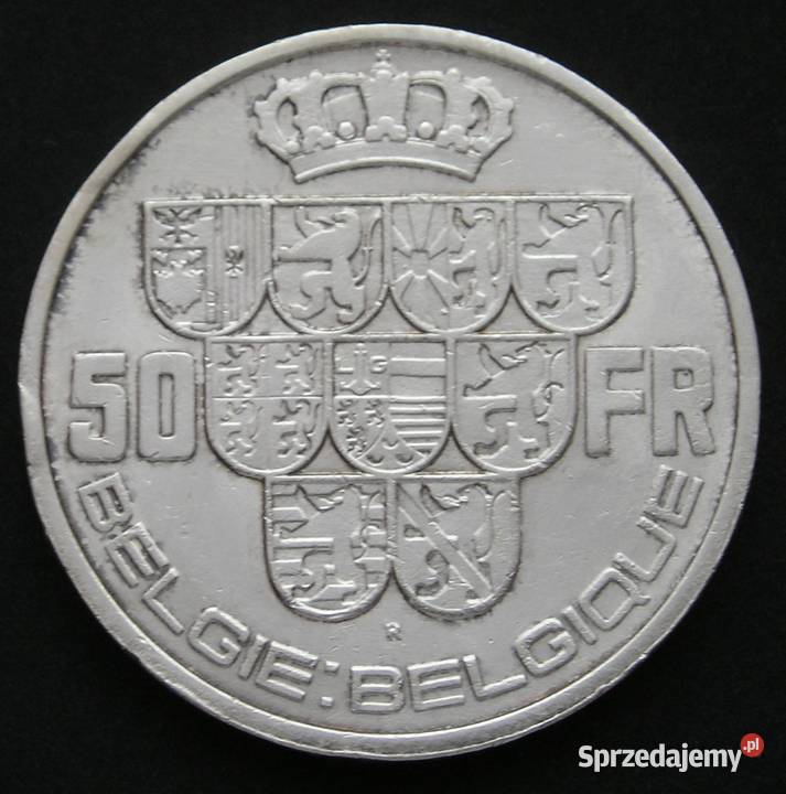 BELGIA 50 FRANKÓW 1939 KRÓL LEOPOLD III SREBRO Łódź