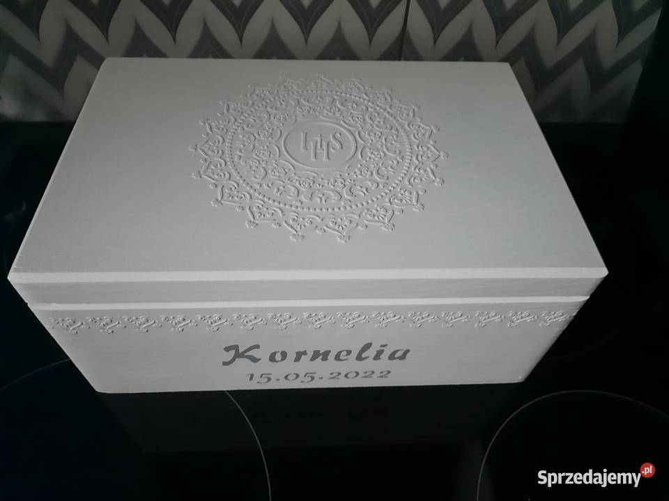 Kuferek Komunia hostia 3D personalizowany Kędzierzyn-Koźle