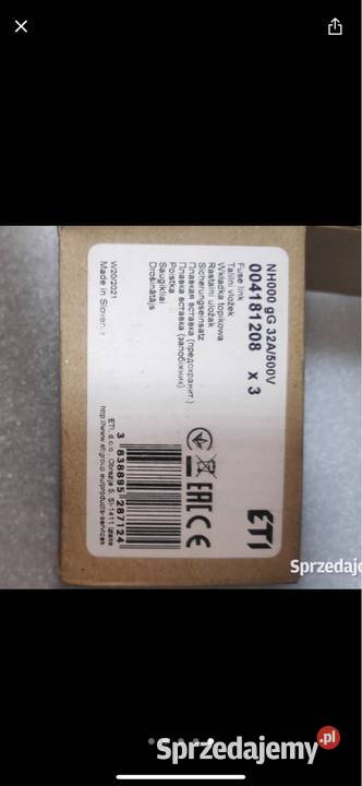 Wkładka topolowa NH000 gG 32A500V śląskie Gliwice