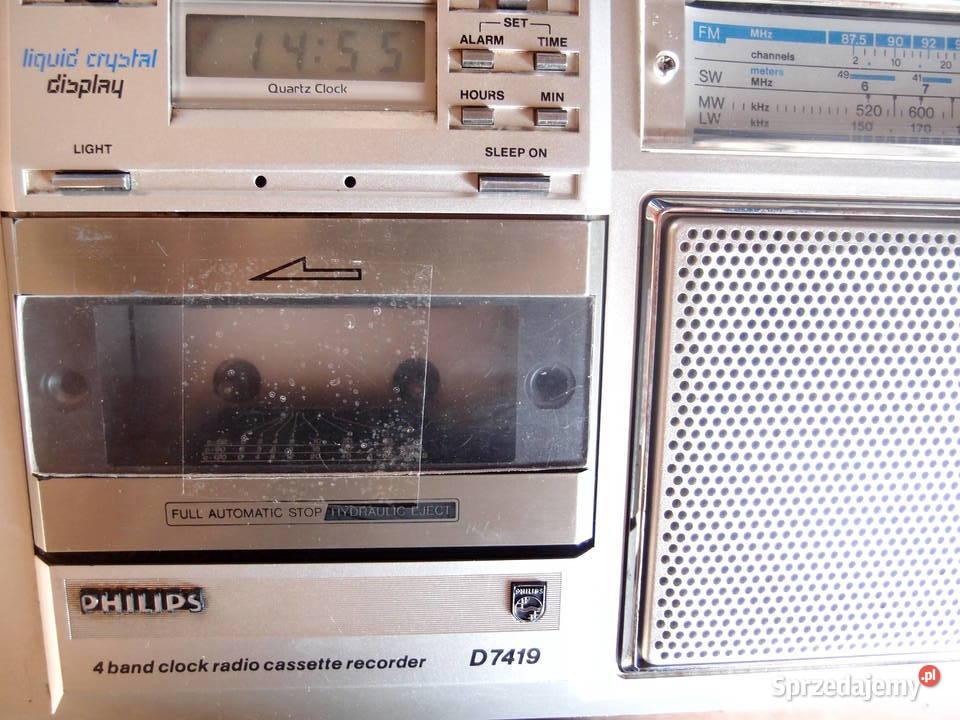 radiomagnetofon D7419 Philips z lat 80tych PRLu