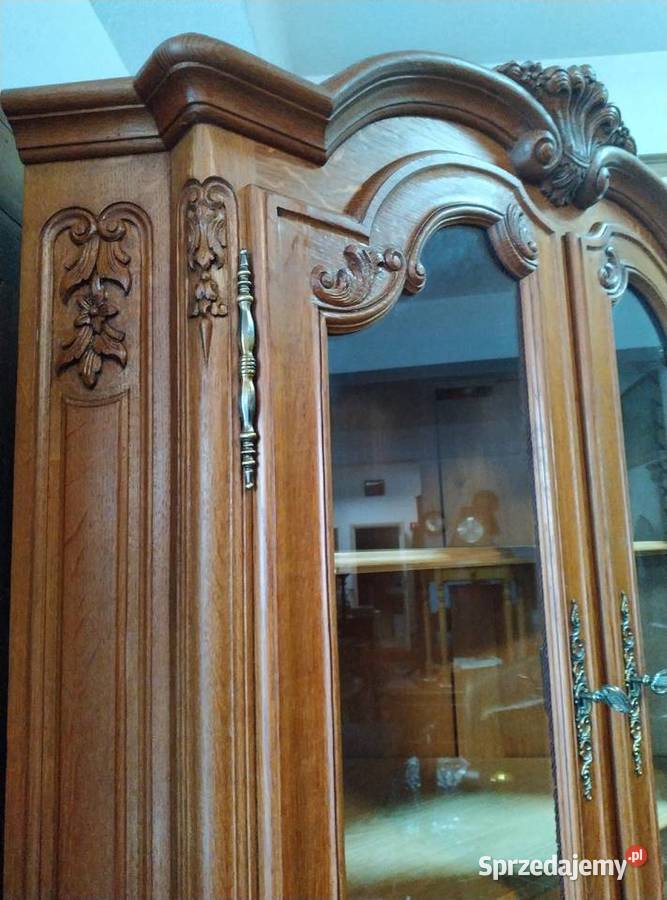 Witryna ludwikowska narożna lite drewno dębowe Białystok