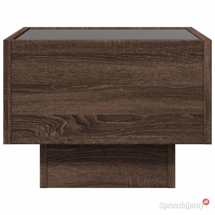 Stolik nocny z LED Infinity brązowy dąb 40x40x30 Warszawa