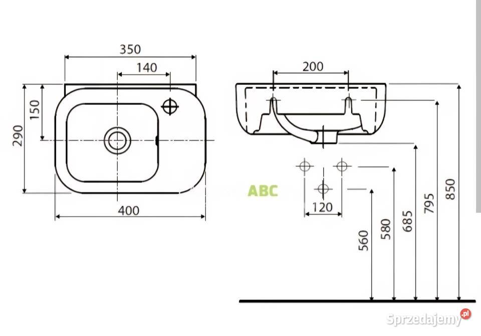 Umywalka 40 Reflex Koło EGO by Antonio Citterio Wierzbica-Kolonia