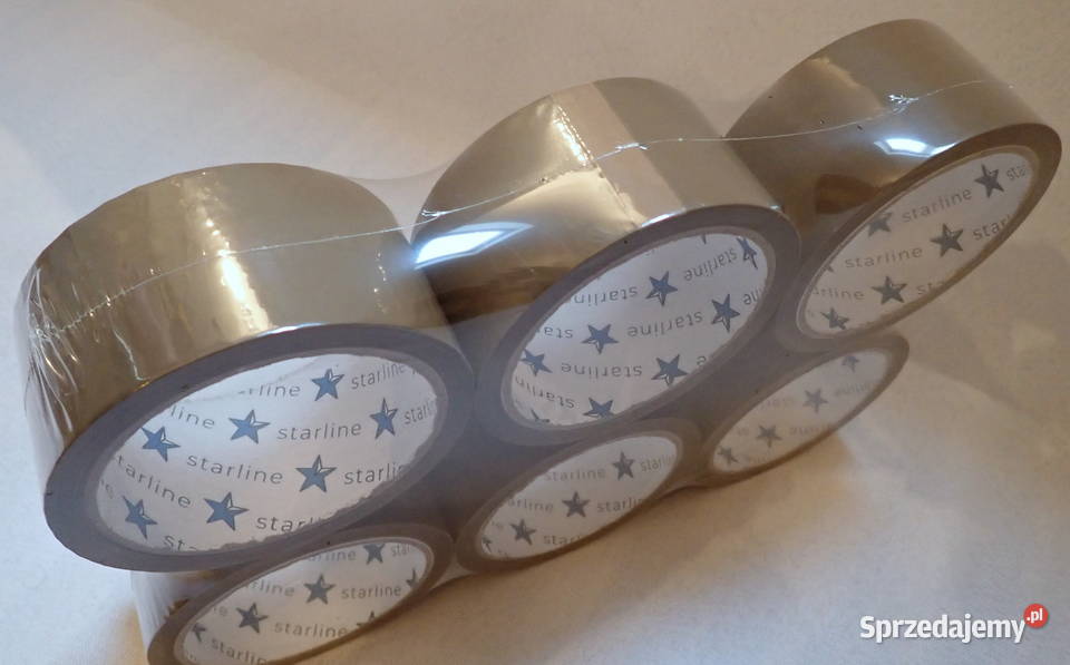 Taśma klejąca pakowa brązowa 60m Mocna acrylowy Siewierz