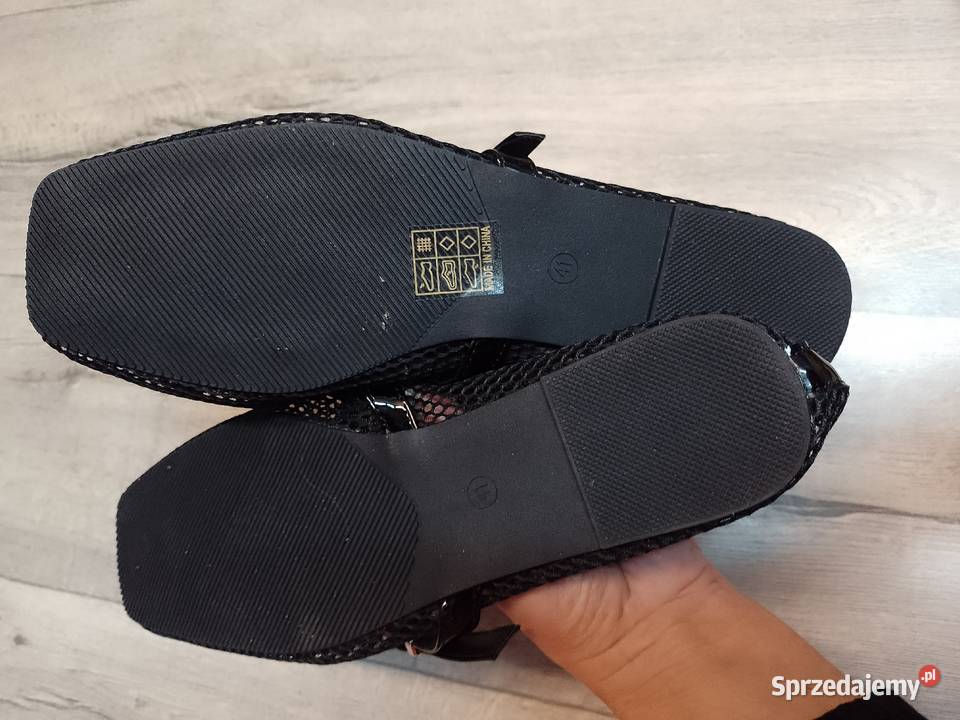 41 Czarne siateczkowe Baleriny wieczorowe z 26.5cm małopolskie Kraków sprzedam