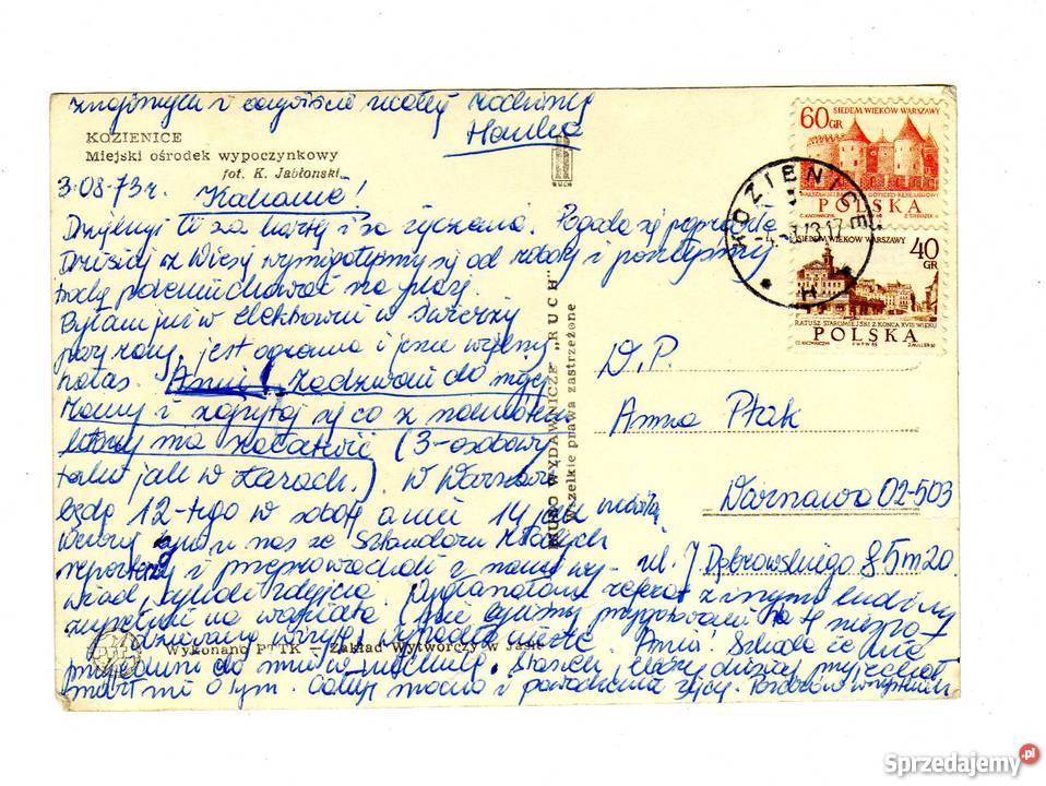 KOZIENICE POCZTÓWKA CZARNO BIAŁA Krynki