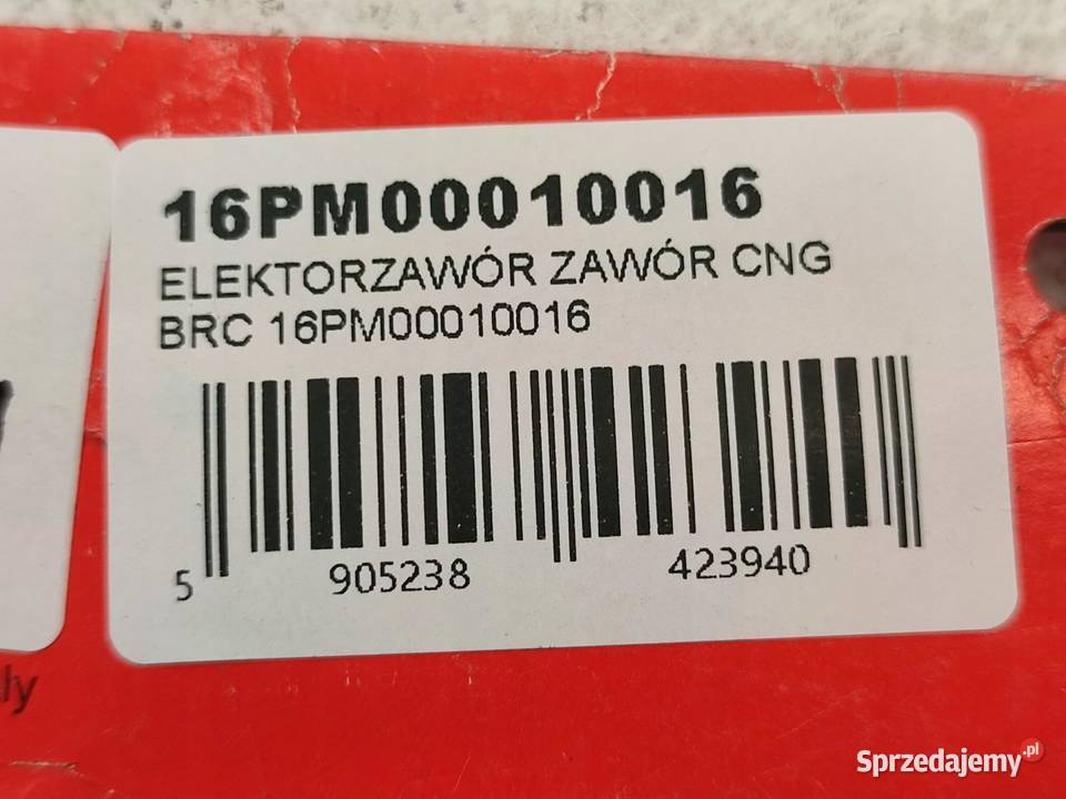 ELEKTROZAWÓR ZAWÓR CNG BRC 16PM00010016 dostawcze sprzedam