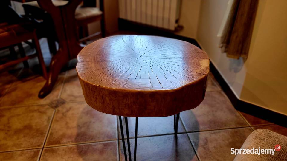 Stoliki z plastra jesionu 63cm