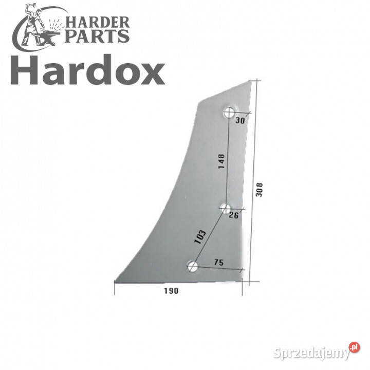 Pierś HARDOX 959423L 10 12 części do pługa KRONE Suwałki