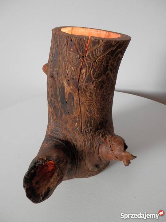 Lampa drewniana ręcznie wykonana6 pkt świetlnych odcienie brązowego