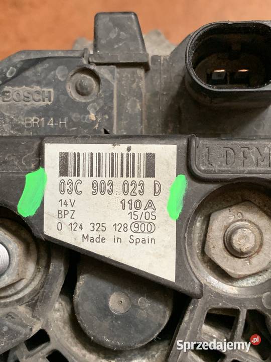 Alternator VW 03C903023D wiele modeli wyposażenie elektryczne Układ elektryczny Margonin