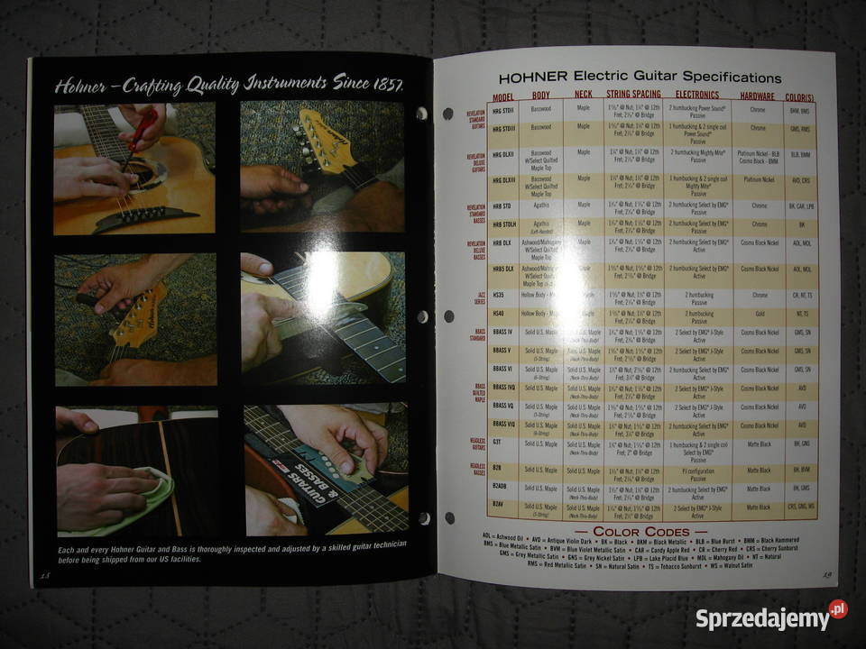 Hohner Electric Guitars Basses 2004 guitar