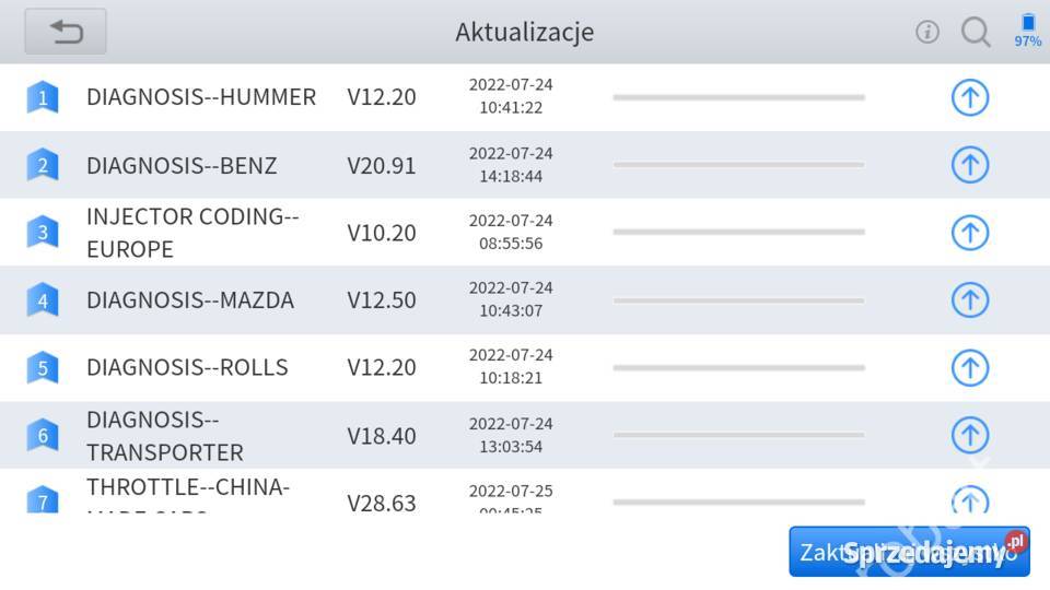 Interfejs Tester A30 Anyscan XTOOL Android IOS