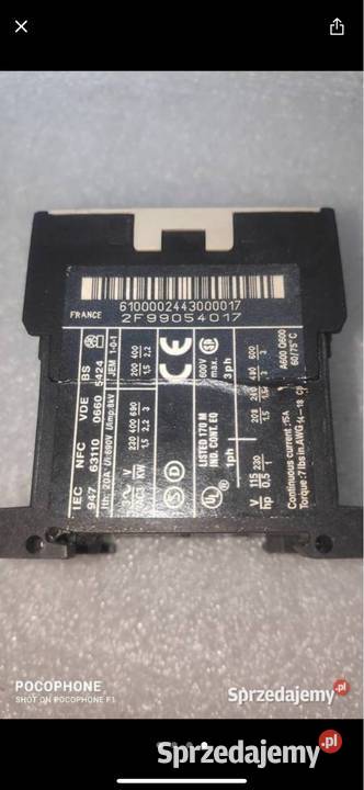 Stycznik LP1 K0901 BD3 Parametry 24 VDC 4kW 9A Gliwice