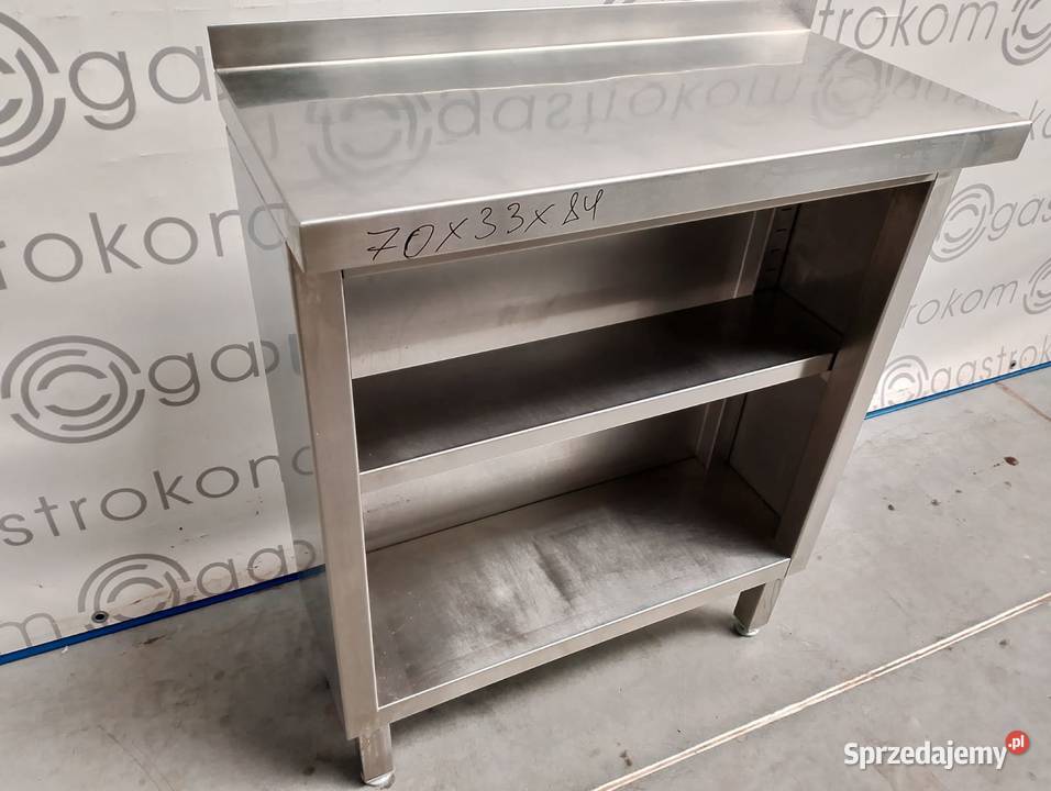 Stół zabudowany z 3 stron 2 półki 70x33x85