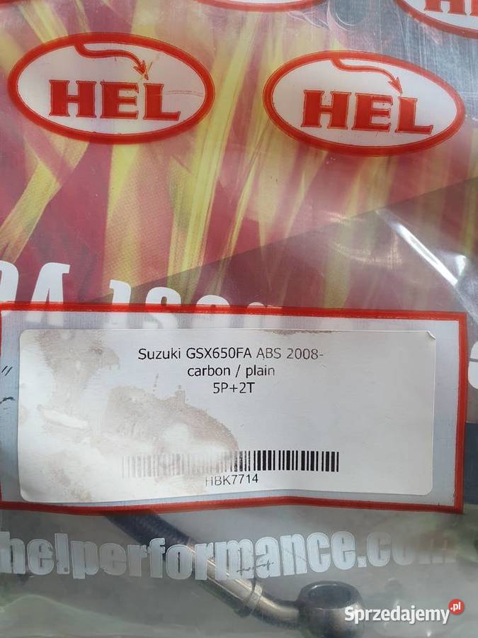 Przewody hamulcowe HEL Suzuki GSX650FA ABS 2008 Układ hamulcowy śląskie Częstochowa sprzedam