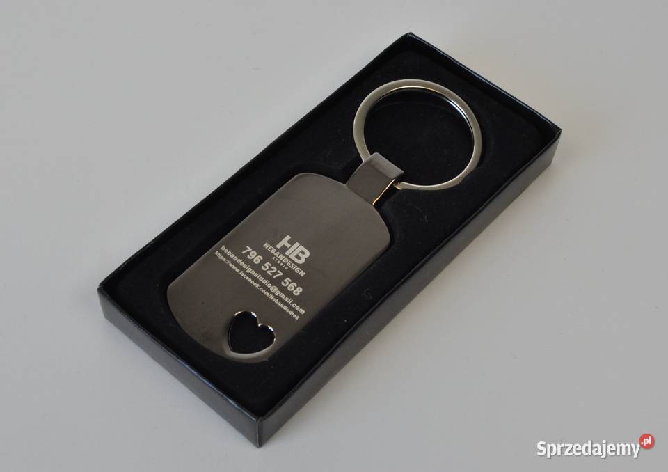 Brelok metalowy jednostronny grawer 50 serce Leżajsk