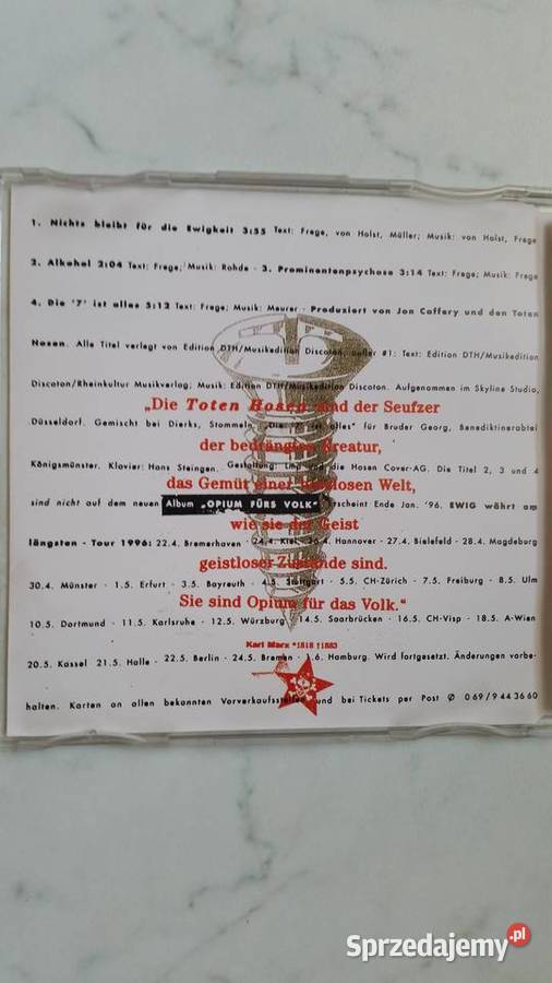 DIE TOTEN HOSEN Nichts bleibt fur die Evigkeit lubelskie Puławy sprzedam