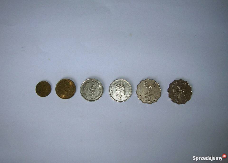 HONG KONG 1050 CENTS 12 DOLLARS KOMPLET 6 MONET Szczecin sprzedam