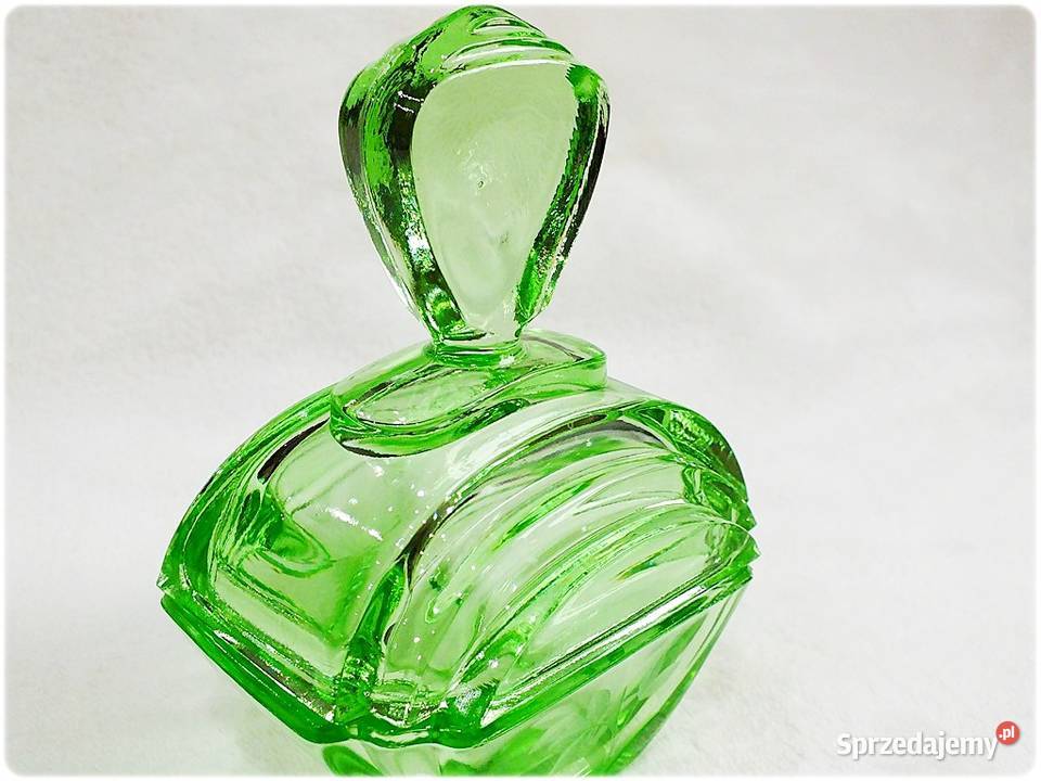 Karafka Perfumetka Szkło Uranowe z lat 30tych lubuskie