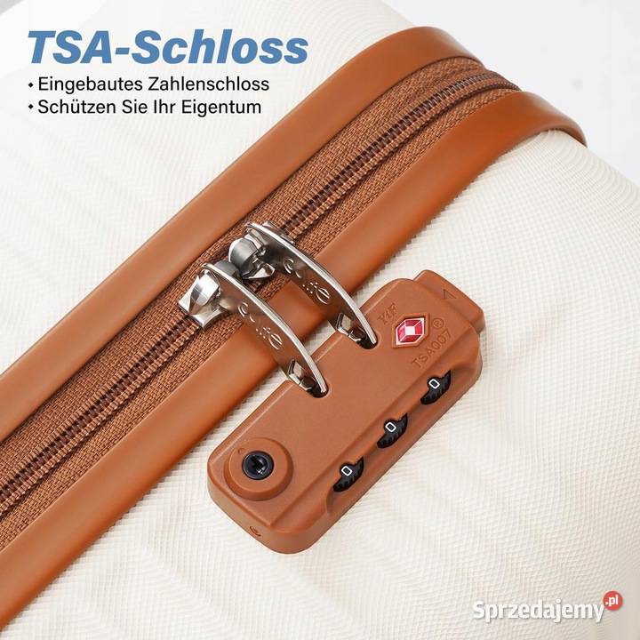 Walizka twarda COOLIFE ABS 38 L czarnobrązowa Zawiercie