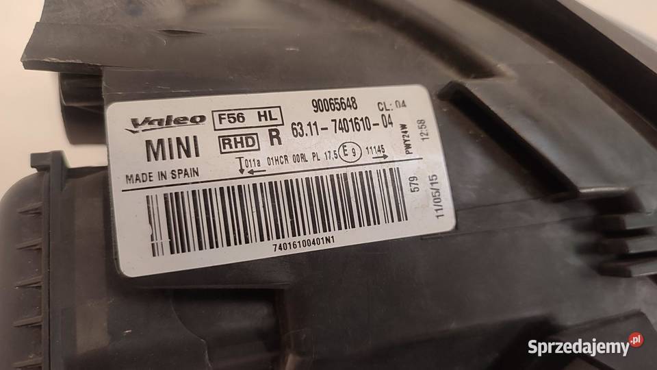 MINI F55 F56 LAMPA PRAWY PRZÓD 7401610 ANGLIK
