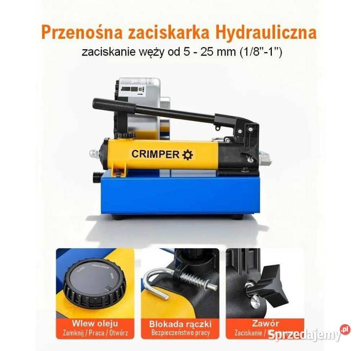 Zaciskarka hydrauliczna przenośna Rok produkcji 2026 Biłgoraj