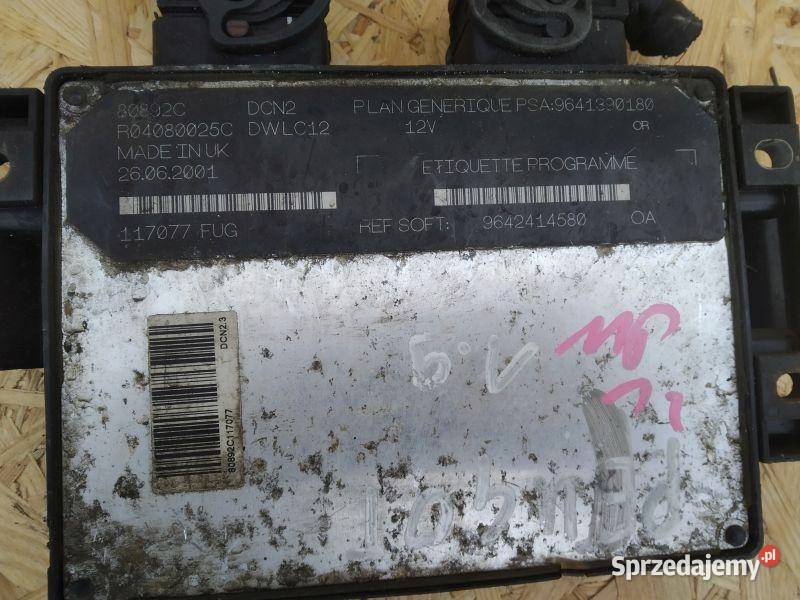 STEROWNIK SILNIKA KOMPUTER PEUGEOT 9642414580 śląskie Gliwice sprzedam