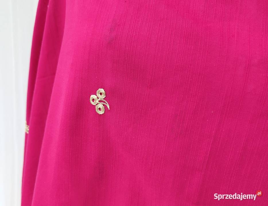 Różowy szal chusta orient indyjski szalik hijab