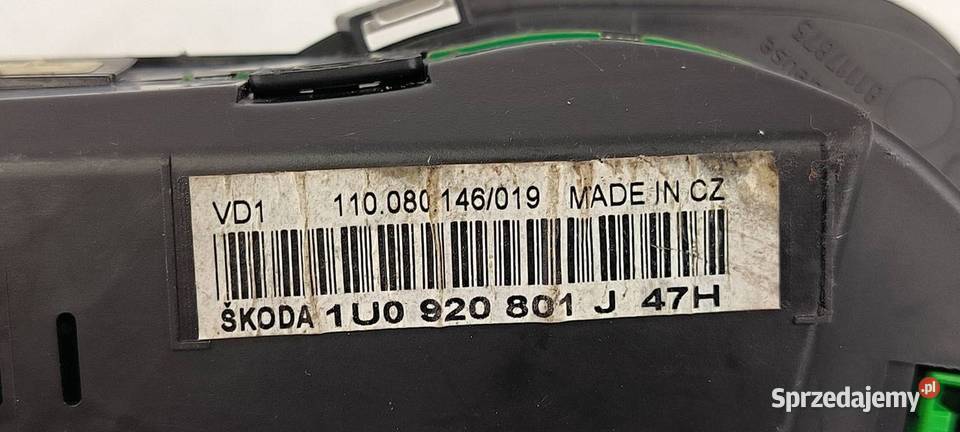 LICZNIK ZEGAR SKODA OCTAVIA I LIFT 1U0920801J osobowe
